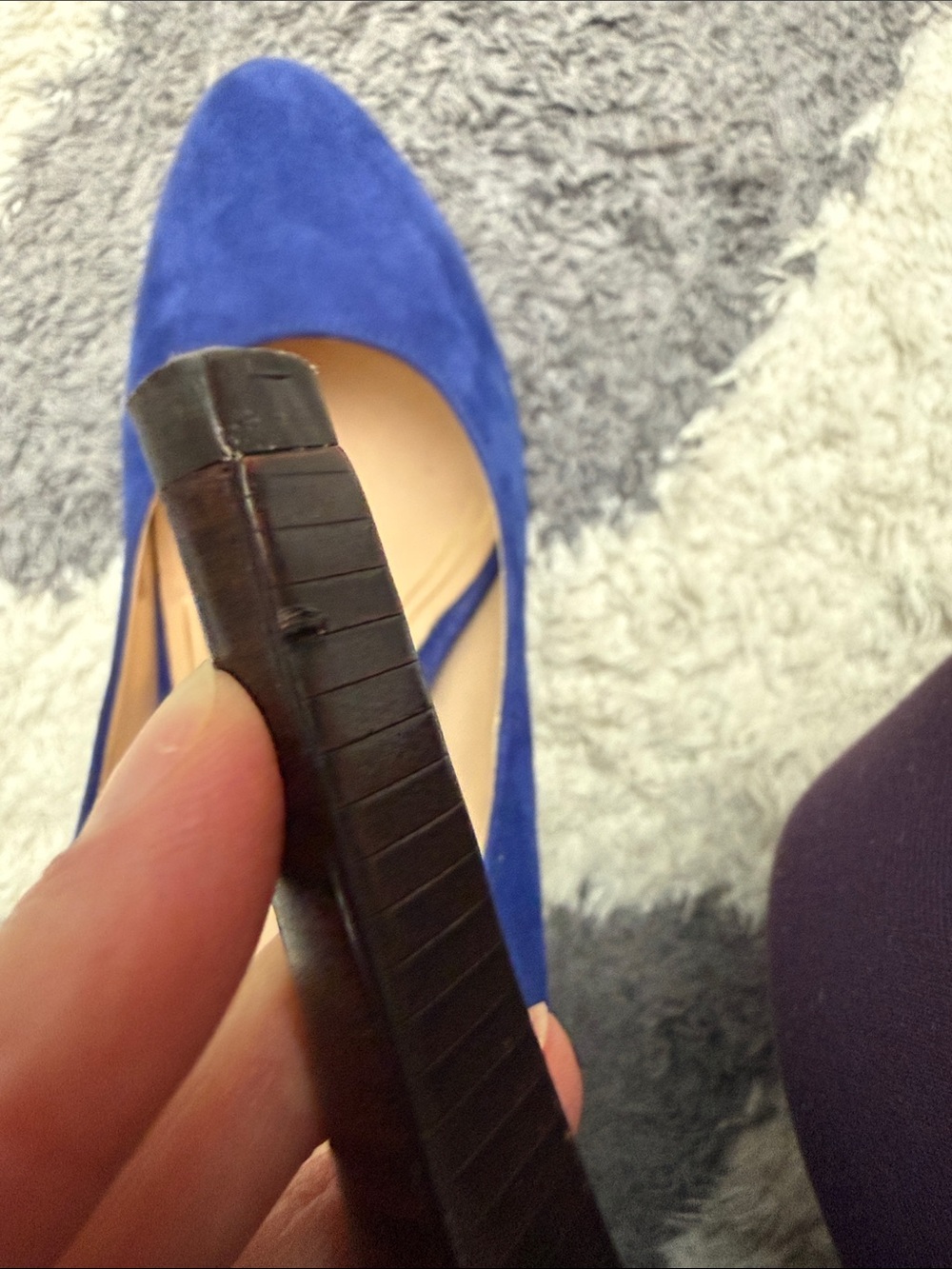 Cole Haan Nike Air Royal Blue Suede High Heel Pumps size 8B - Picture 15 of 15